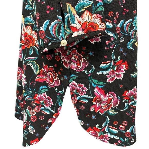 Fig and Flowers Floral Popover Tunic Blouse - Picture 4 of 9